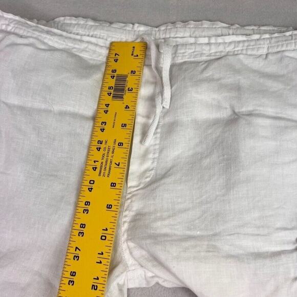 Island Importer Cargo Shorts Mens Large White Cabo Linen Drawstring Pull On - Picture 6 of 12